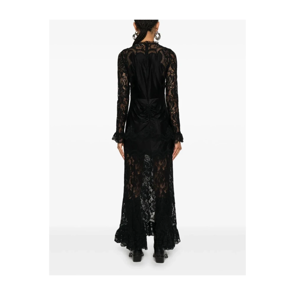 Paco Rabanne Zwarte Lange Jurk Elegante Stijl Black Dames