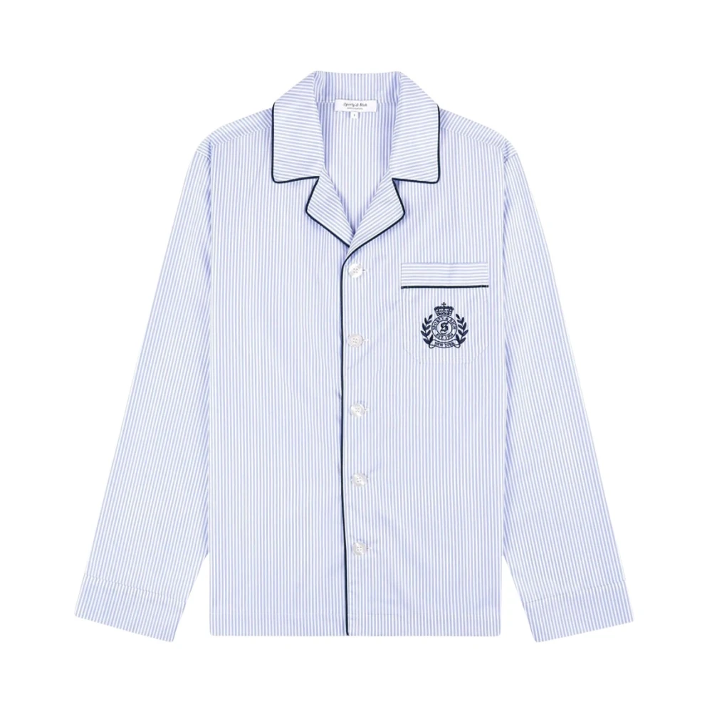Sporty & Rich Women's Blue Ny Crest Pyjama Shirt