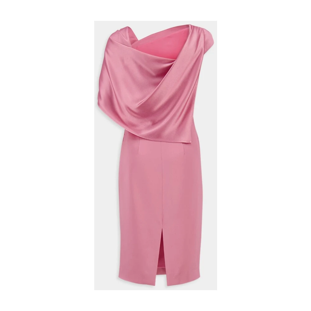 Givenchy Gedrapeerde Jurk met Open Rug Pink Dames