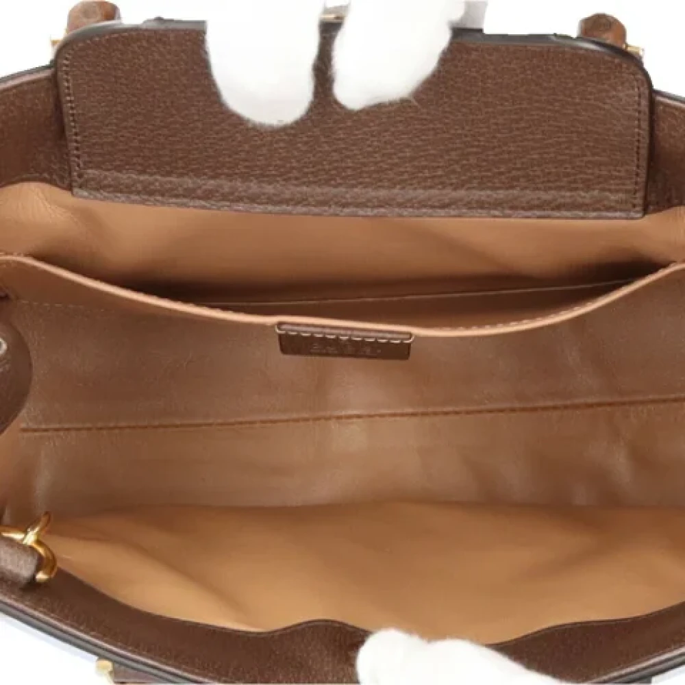 Gucci Vintage Pre-owned Fabric gucci-bags Brown Dames