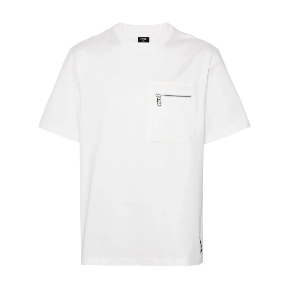 Fendi Zak T-shirt in wit White Heren