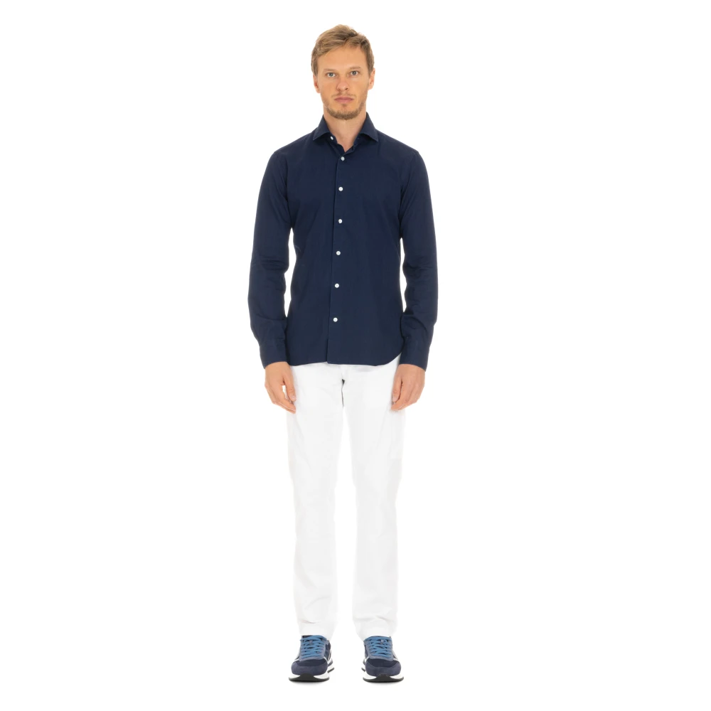 Barba Denim Overhemd Blue Heren