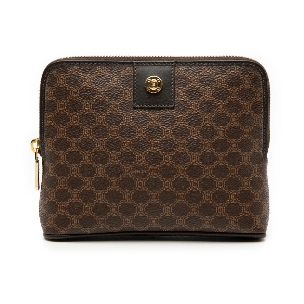 Celine Vintage Women's Brown Pre-Owned Cosmetic Pouch