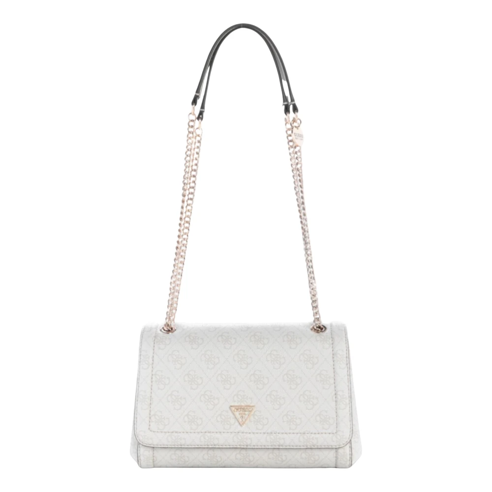 Guess Women's White Noelle 4G Logo Mini Crossbody - Shoulder Bags - One Size - Bags