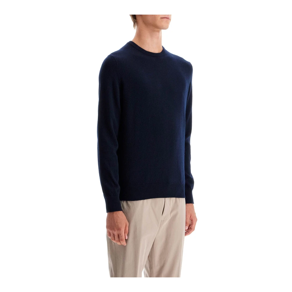 Ermenegildo Zegna Kasjmier Crewneck Trui Blue Heren