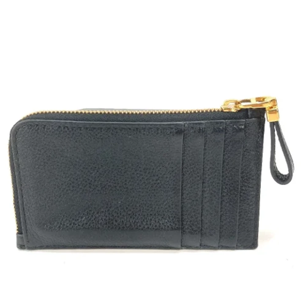 Dior Vintage Pre-owned Leather wallets Black Dames