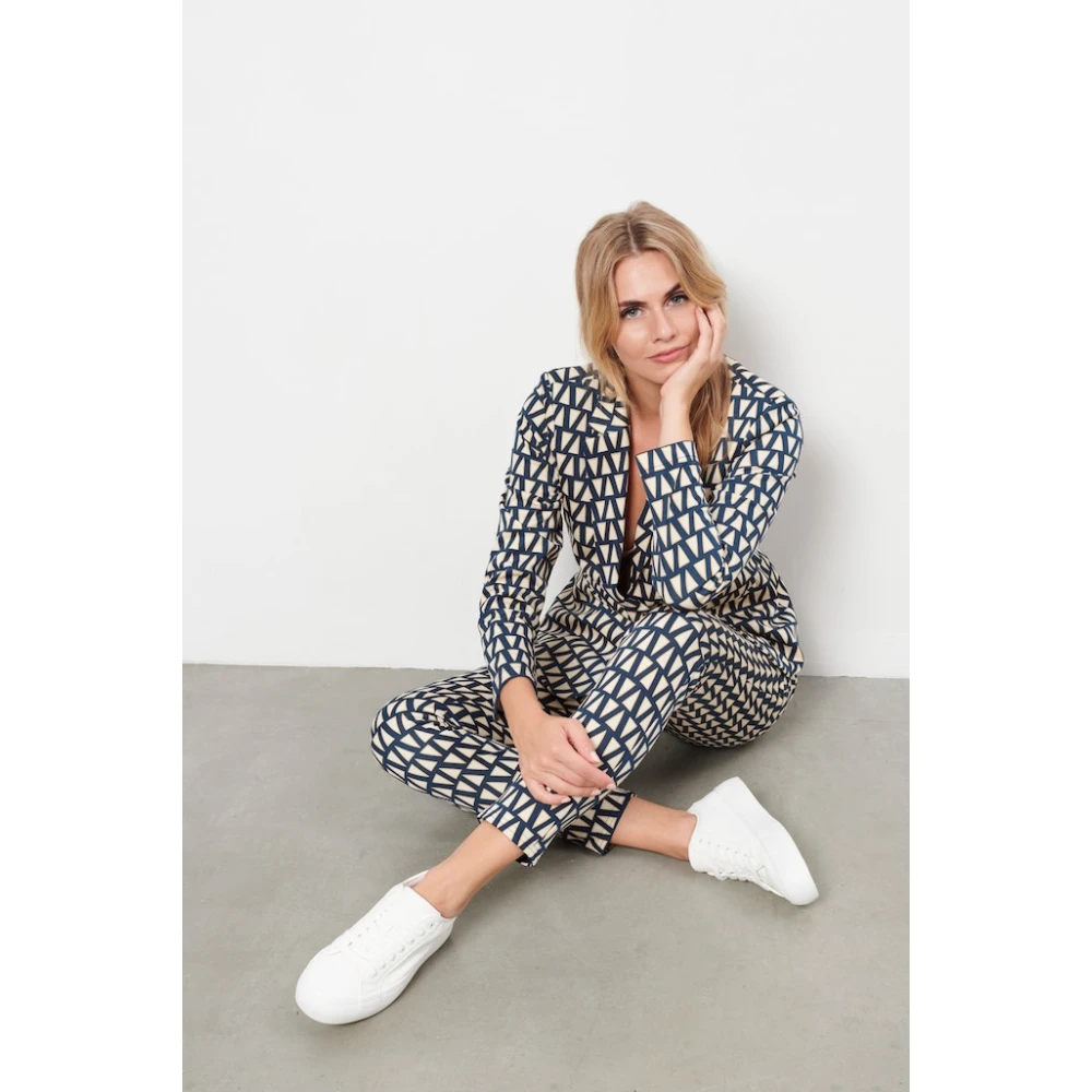 &Co Woman Slim Fit Broek Blue Dames