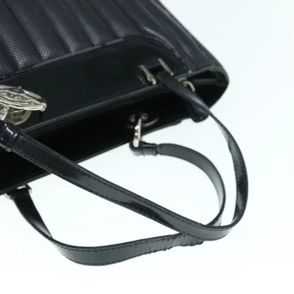 Dior Vintage Pre-owned Canvas handbags Black Dames