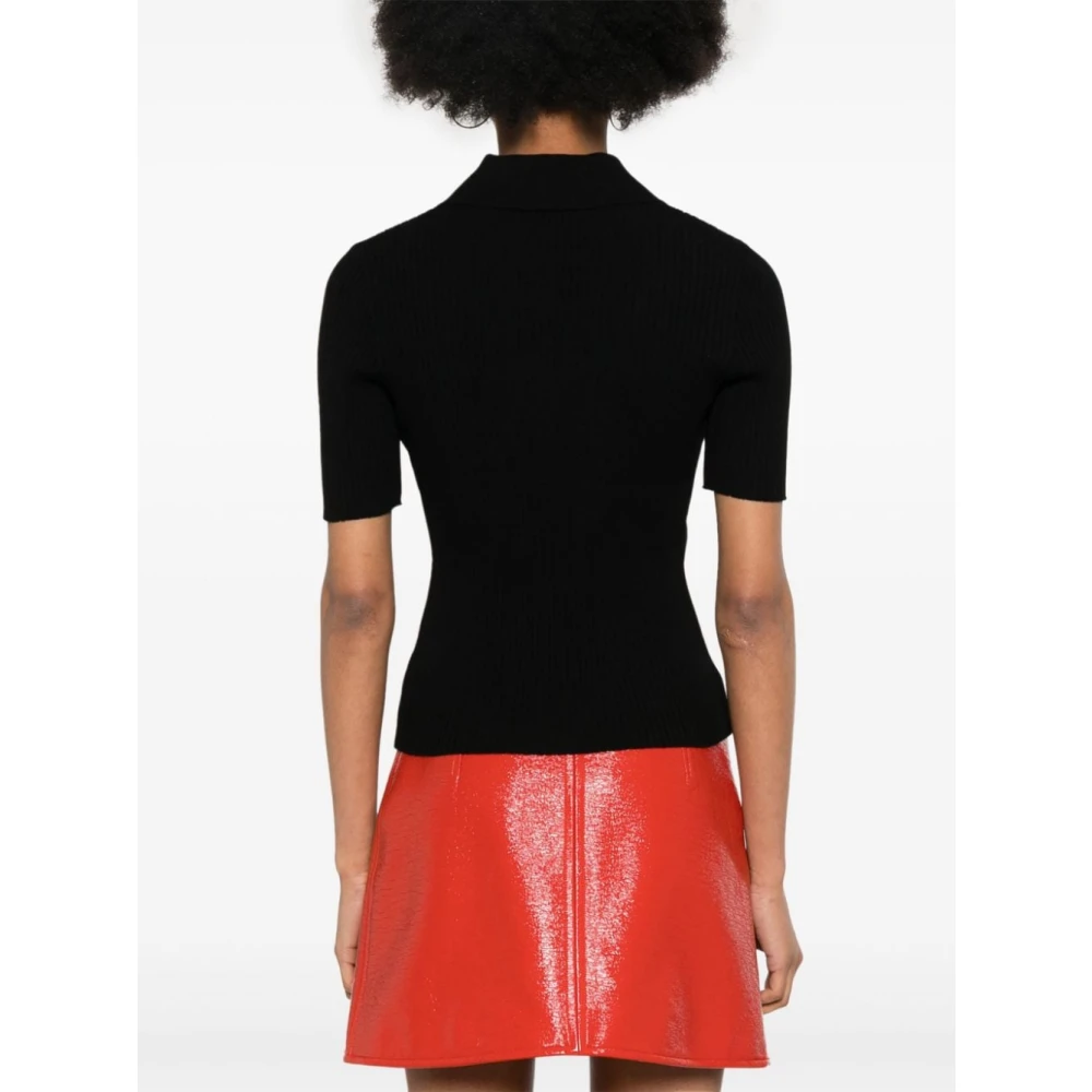 Courrèges Zwarte T-shirts Polos voor vrouwen Black Dames