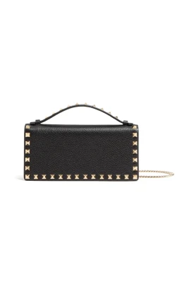 Svart Rockstud Kedjeplånbok