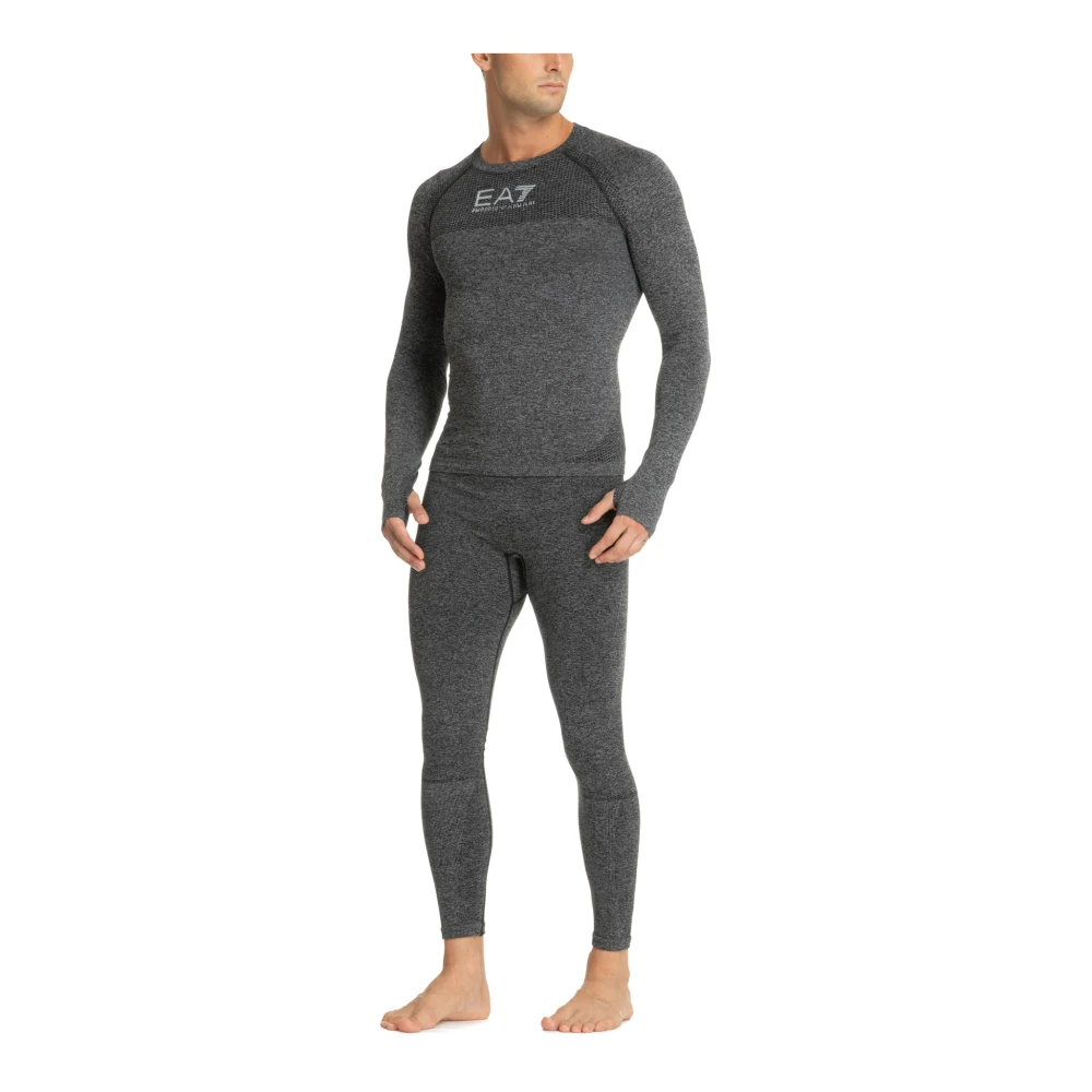 Emporio Armani EA7 Effen Logo Geborduurd Trainingspak Set Gray Heren