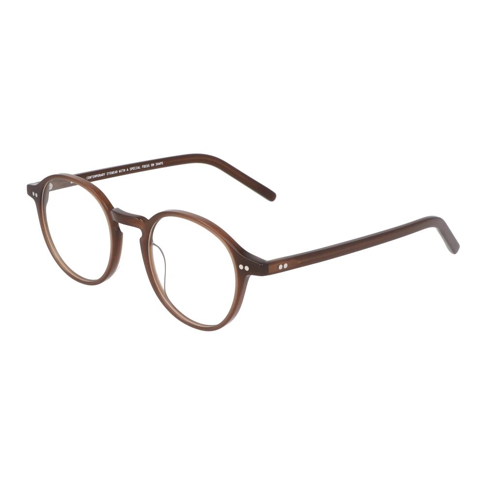 Kaleos Ronde acetaatbril Strasser Brown Dames