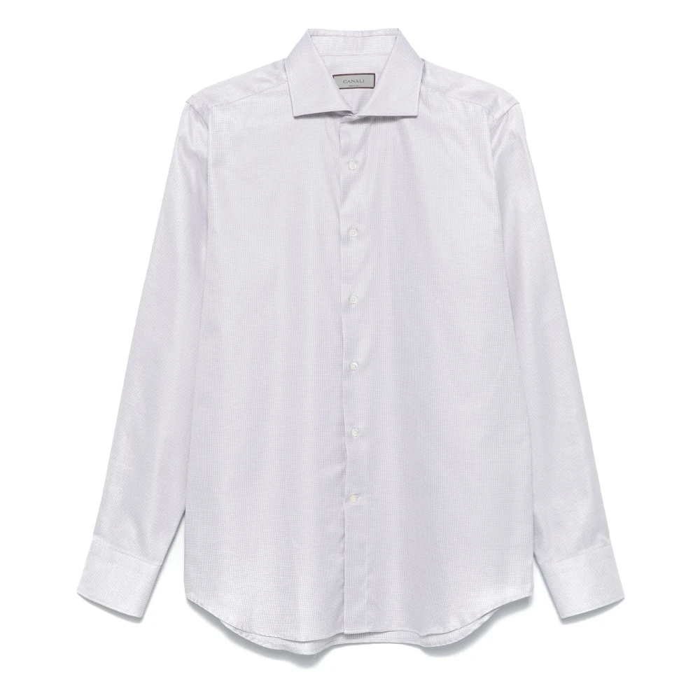 Canali Italiaans katoenen overhemd Designers code Gd03314 White Heren