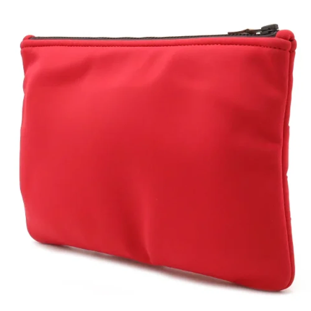 Hermès Vintage Pre-owned Canvas clutches Red Dames