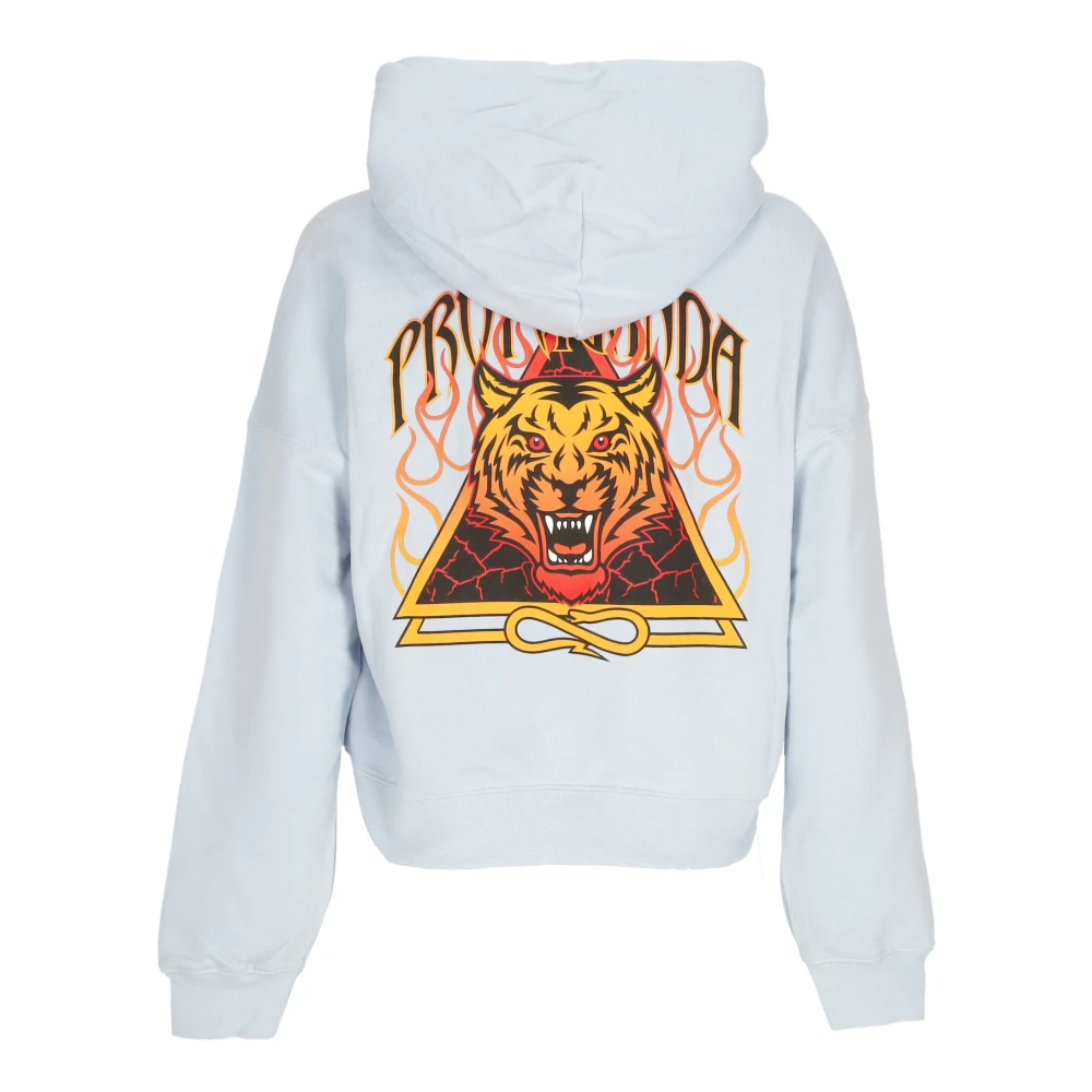 Propaganda Lichte Hoodie met Driehoekige Print Blue Dames