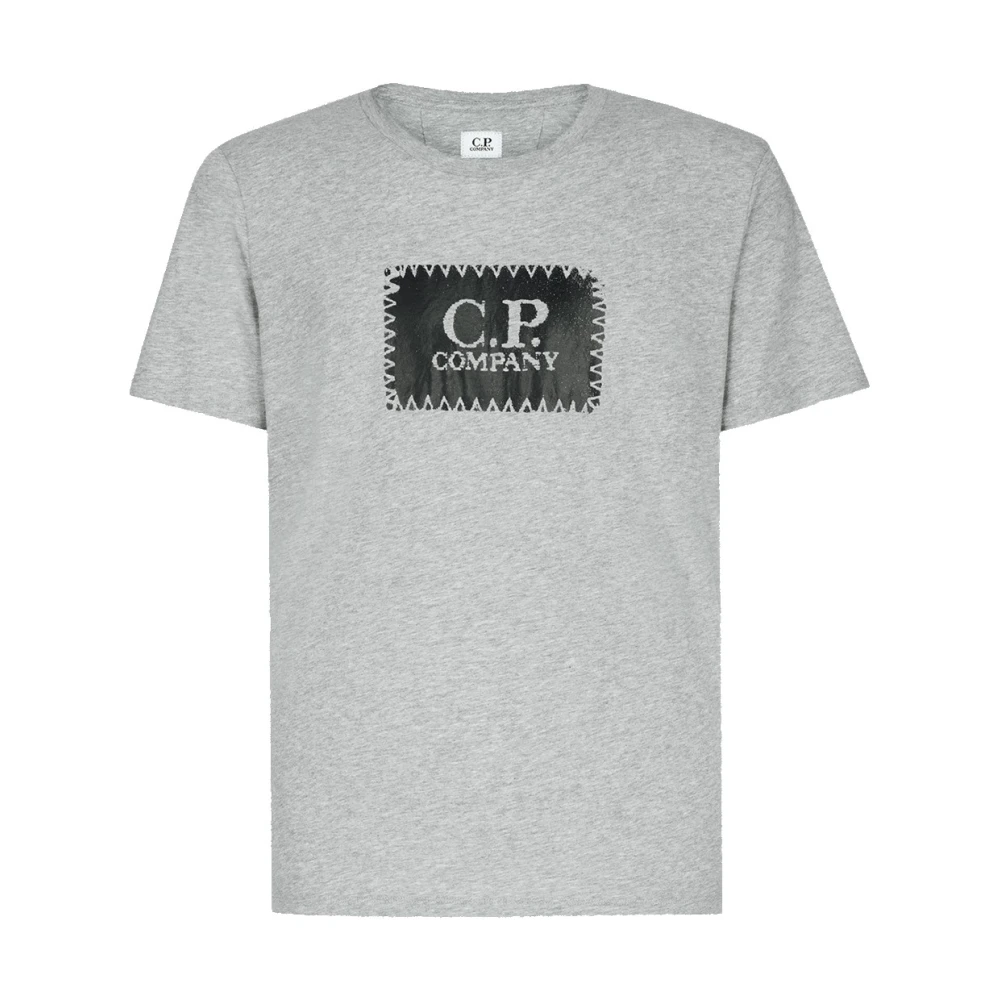 C.P. Company Klassieke Stijl Jersey Label T-Shirt Gray Heren
