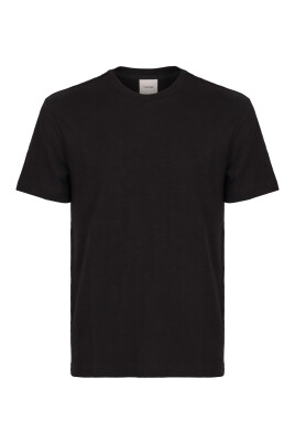 ribbet-krave-bomuld-linned-blandings-t-shirt
