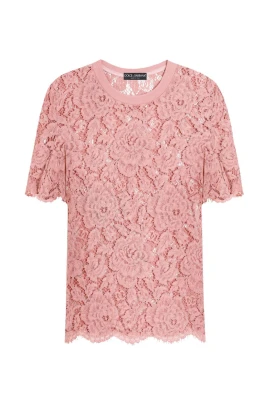 Short Sleeve Cord Lace T-Shirt
