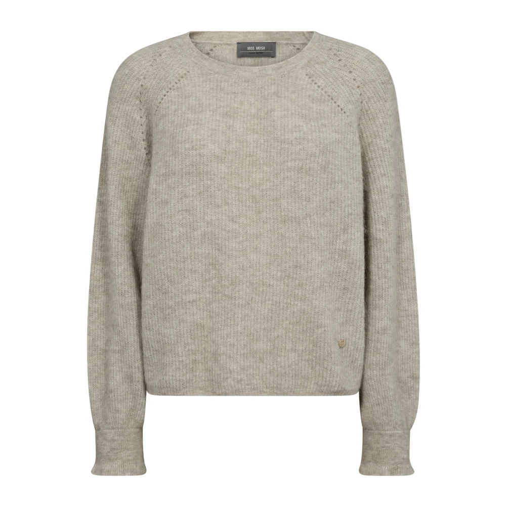 MOS MOSH Zachte Gebreide Trui Veergrijs Gray Dames