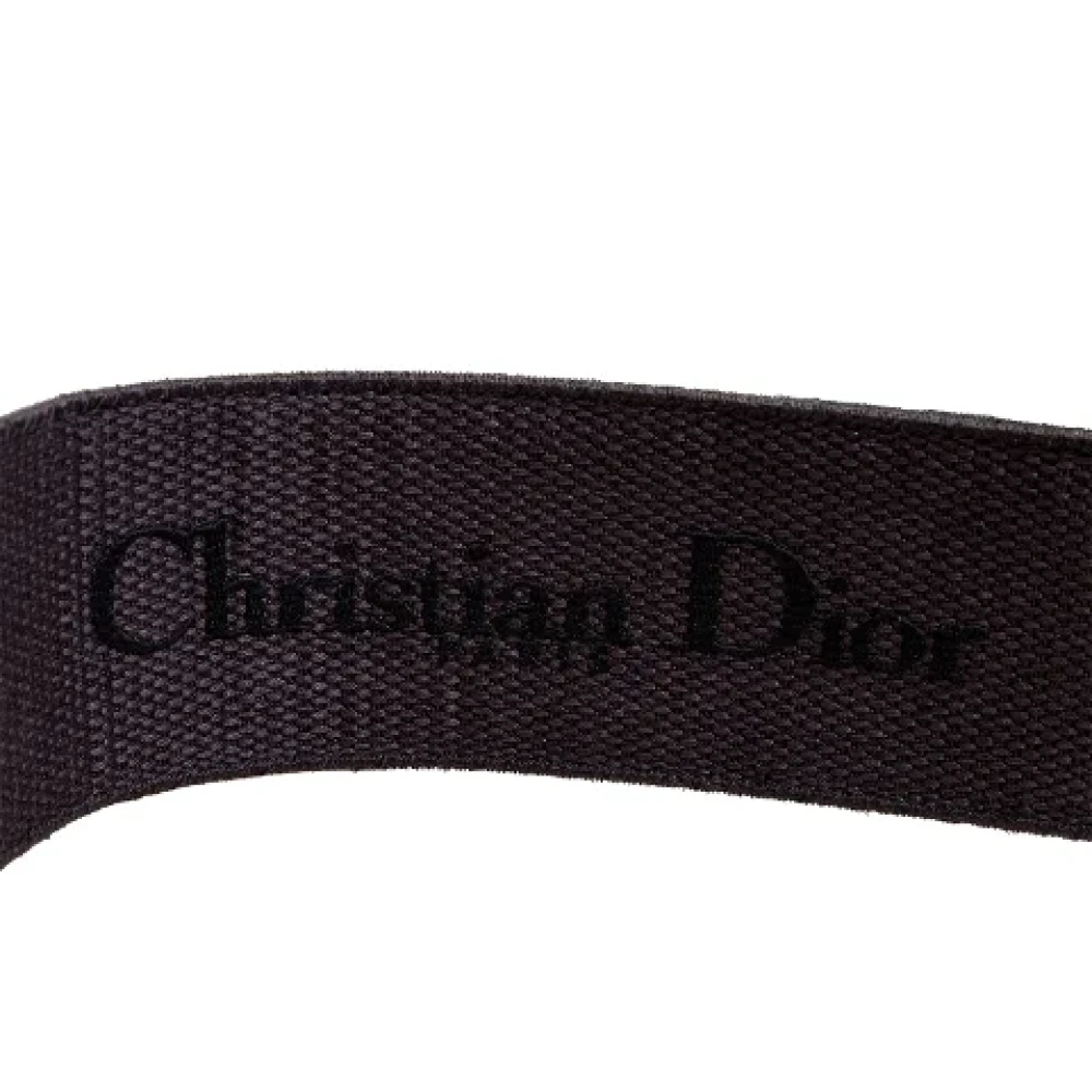 Dior Vintage Pre-owned Canvas belts Black Dames