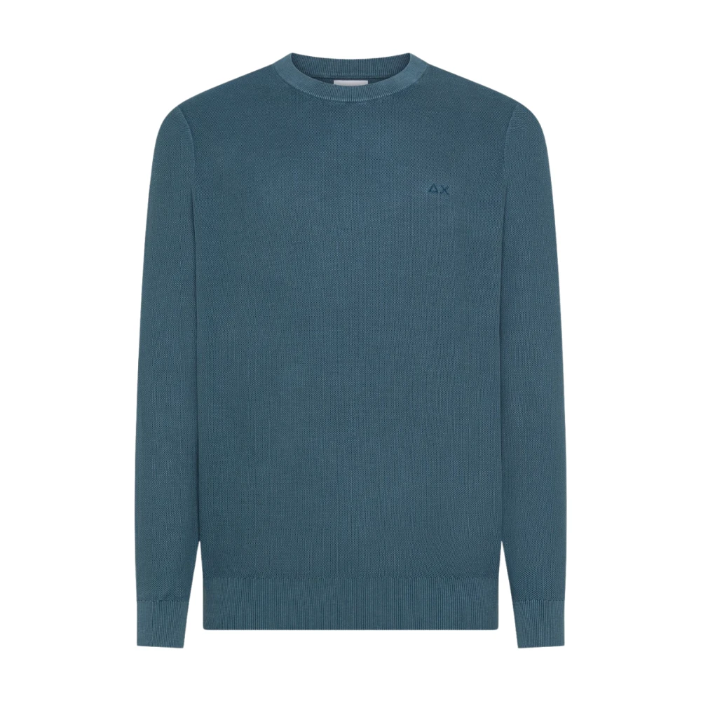 Sun68 Men's Blue Round-Neck Knitwear - Round-Neck Knitwear - L - Knitwear