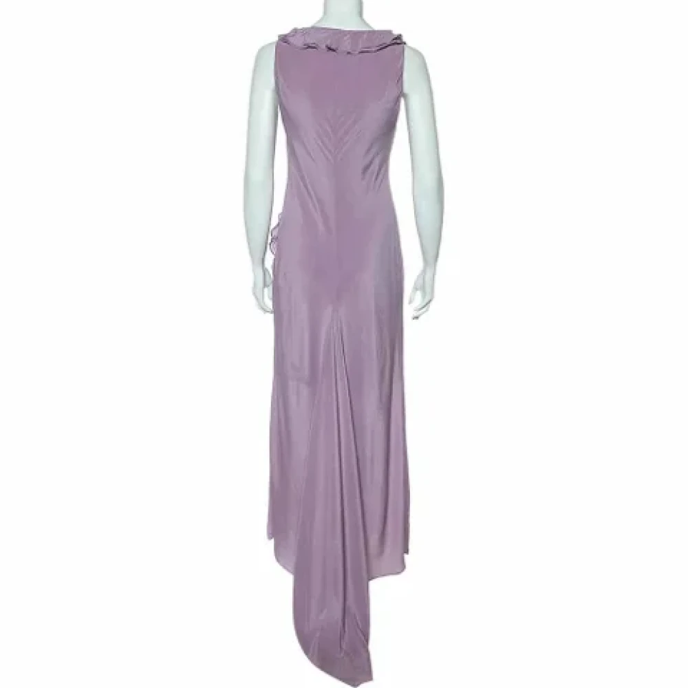 Moschino Pre-Owned Pre-owned Silk dresses Purple Dames
