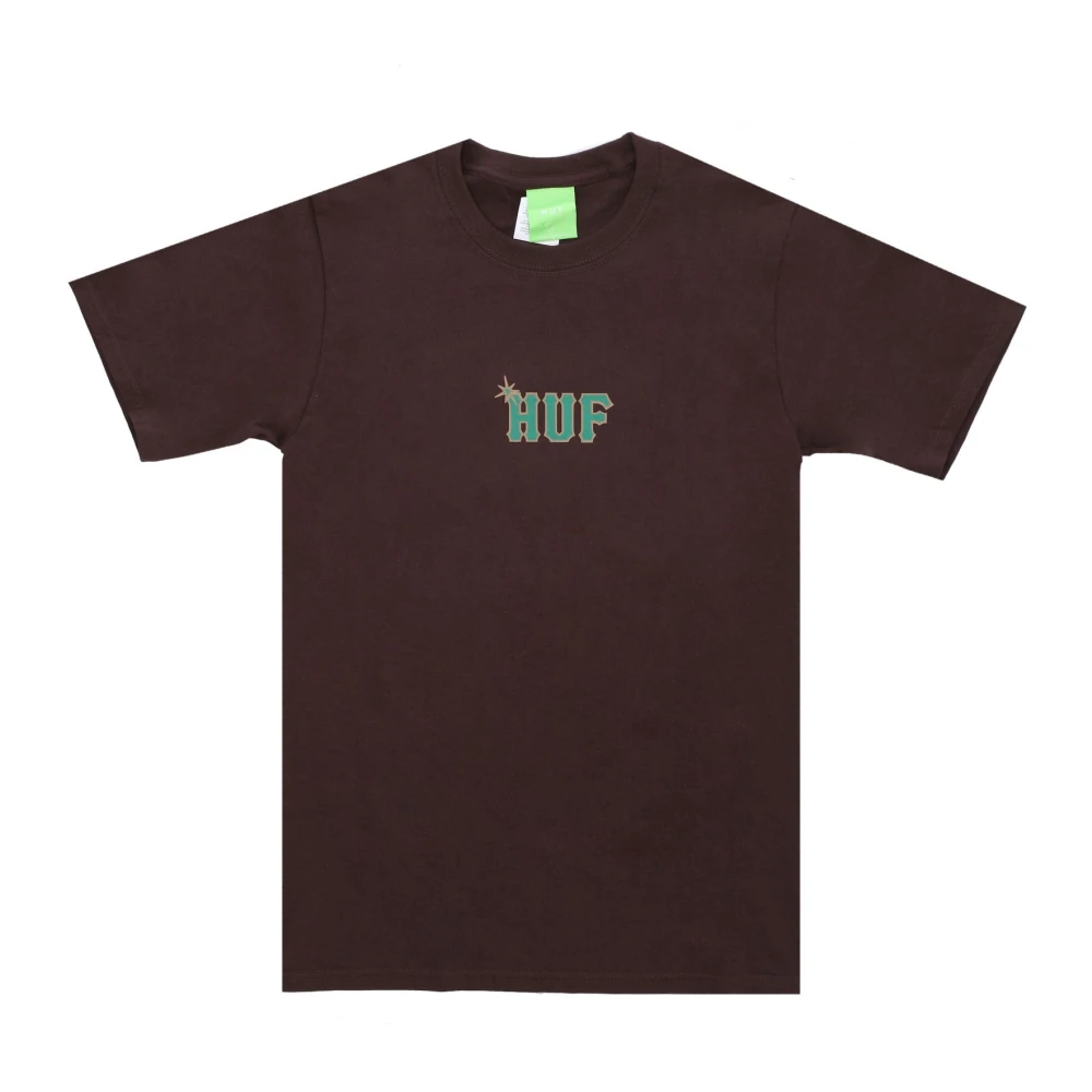 HUF Sideline Tee Chocolate T-shirt Brown Heren
