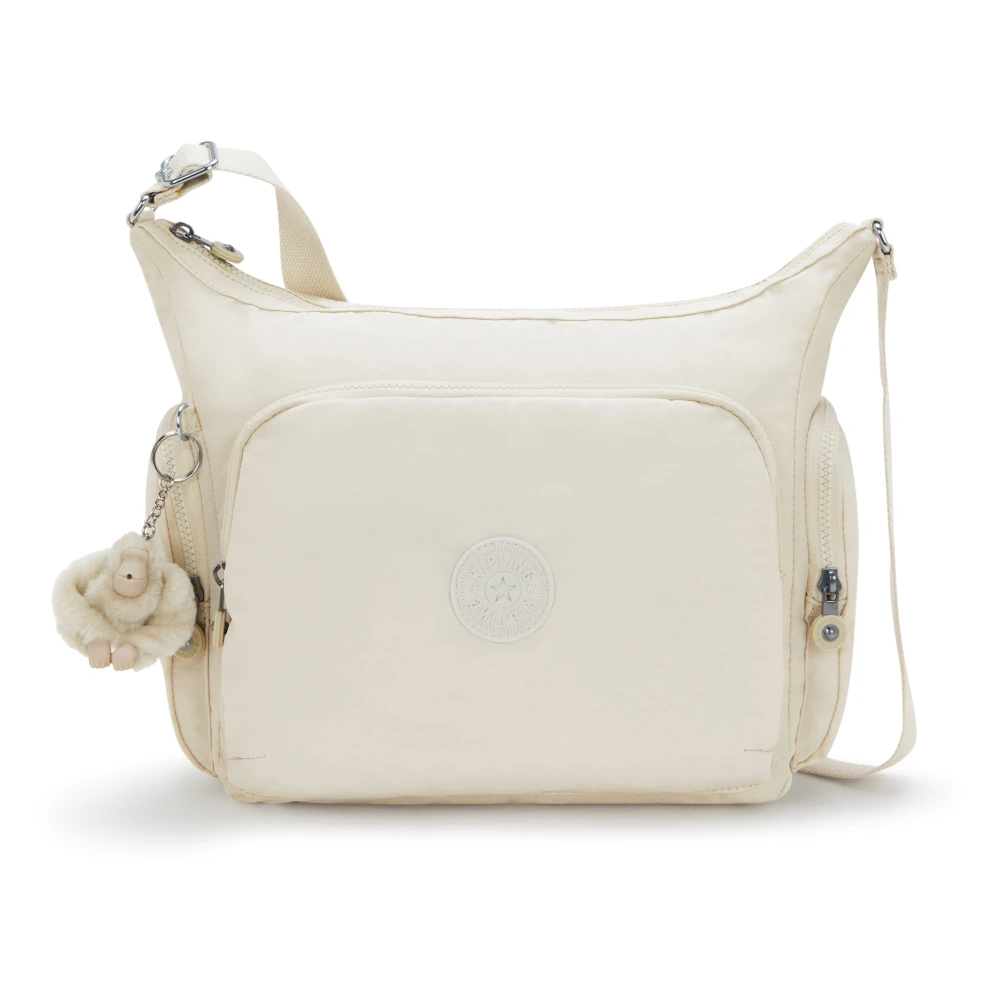 Kipling Functionele Crossbody Tas met Meerdere Zakken Beige Dames