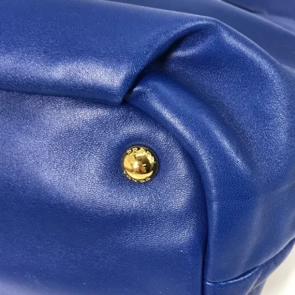 Prada Vintage Pre-owned Leather prada-bags Blue Dames