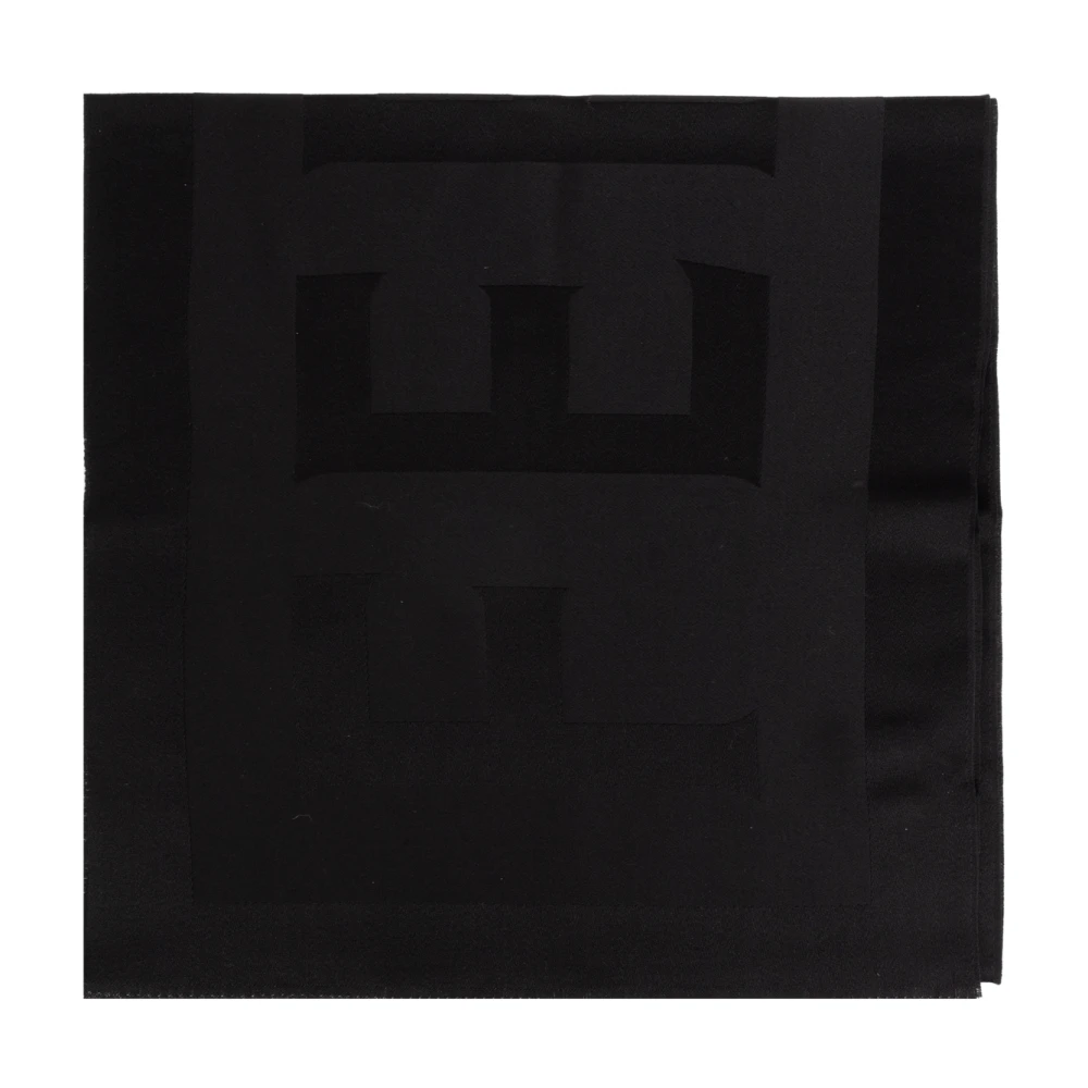 Salvatore Ferragamo Sjaal met logo Black Heren