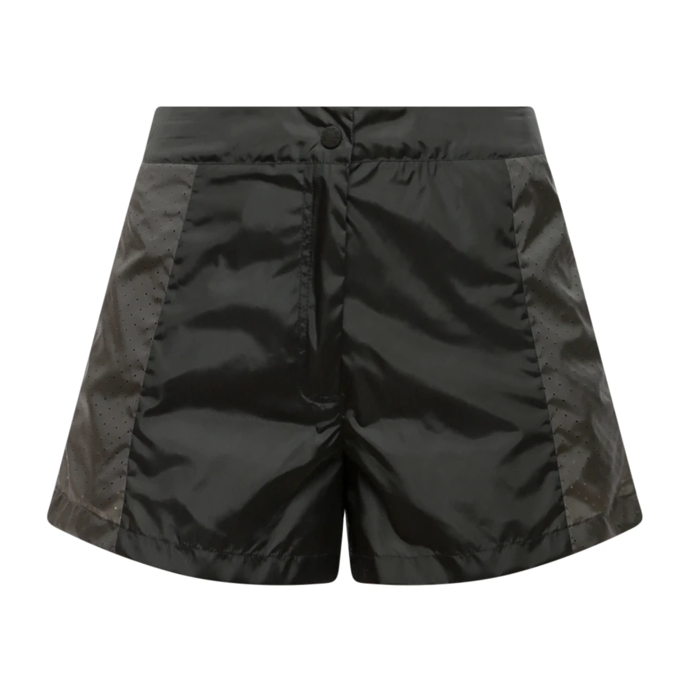 Moncler Nylon Shorts met Geborduurd Logo Green Dames