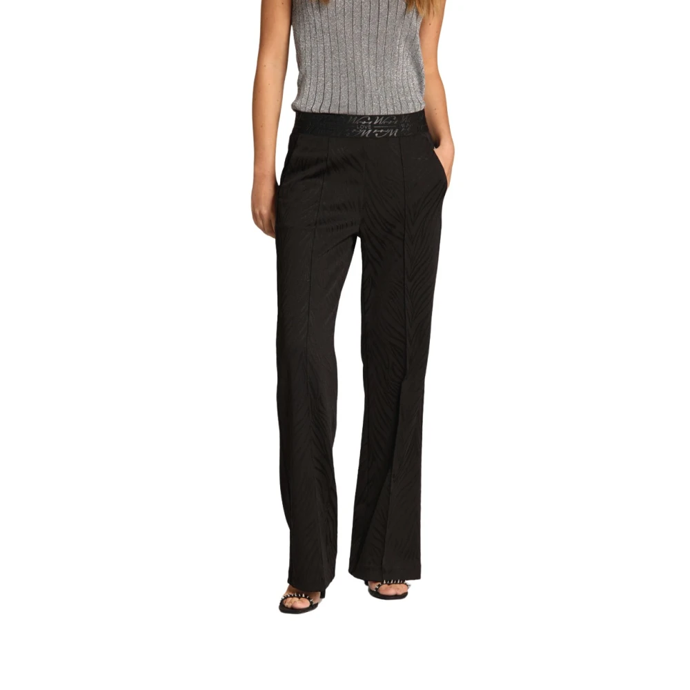 Mason's Zebra Print Straight Fit Chino Broek Black Dames