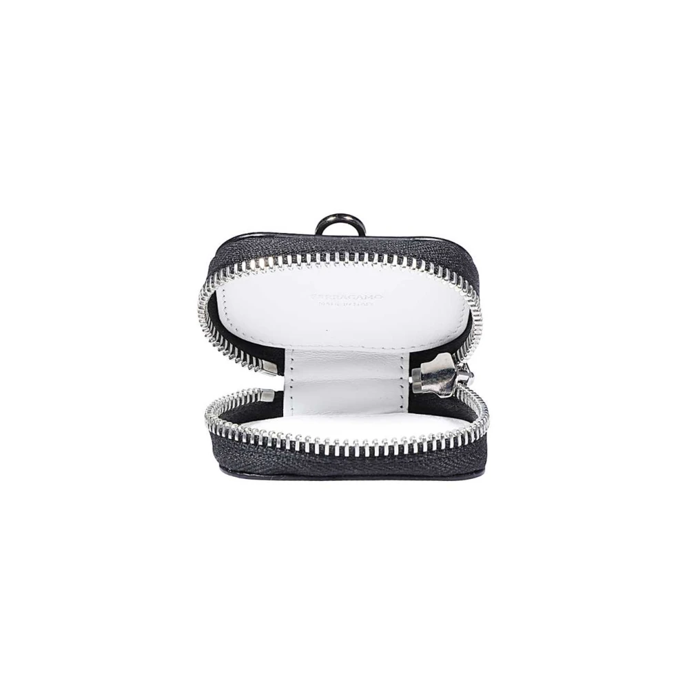 Salvatore Ferragamo Muntportemonnee met Afneembare Schouderband Black Dames