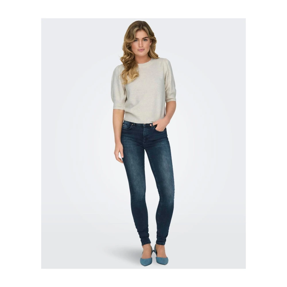 Only Rica Life Pullover Gebreide Trui White Dames