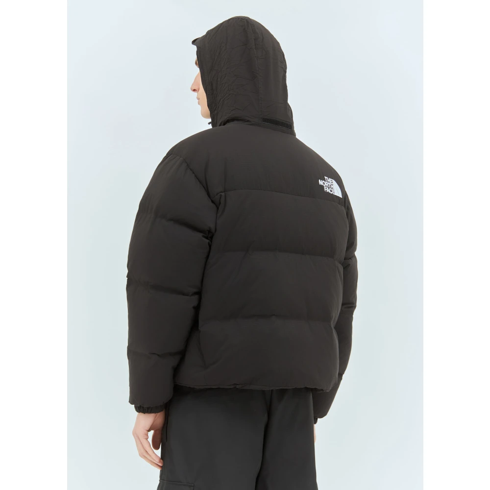 The North Face Geborduurde Nuptse Donsjas Black Heren