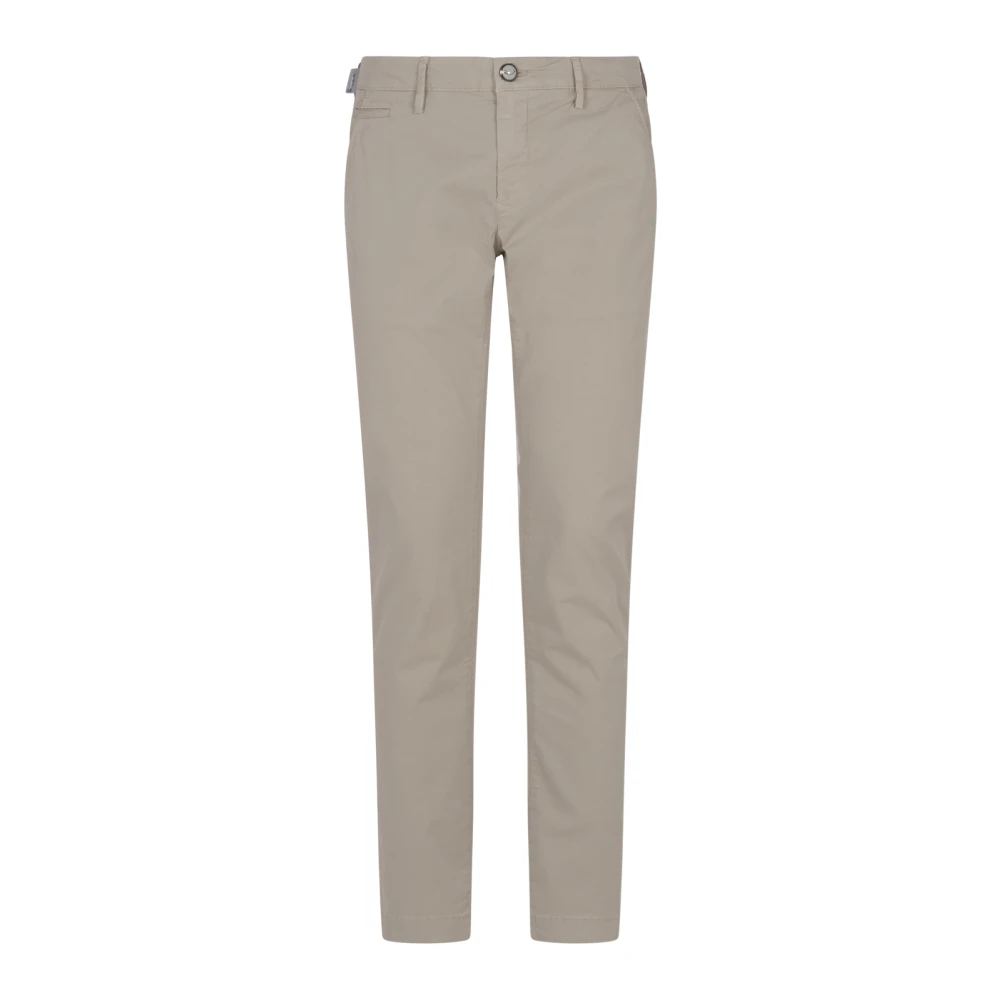 Jacob Cohën Slim Katoenen Broek met Logo Plaque Blue Heren