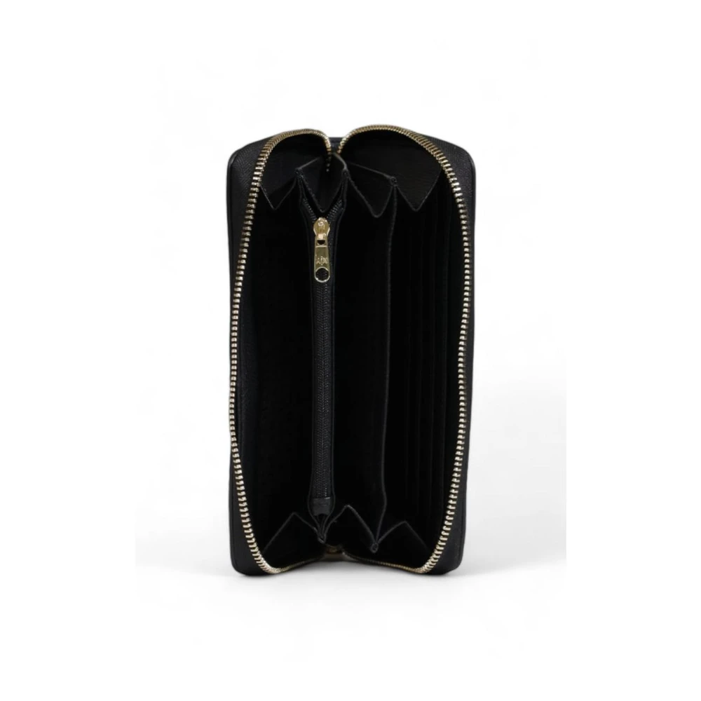 Armani Exchange Stijlvolle polyester portemonnee met meerdere vakken Black Dames