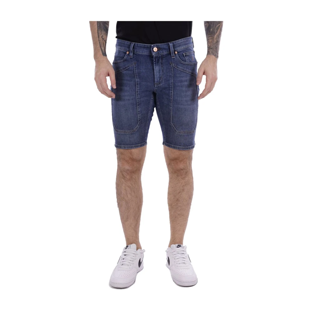 Jeckerson Denim Shorts voor Mannen Blue Heren