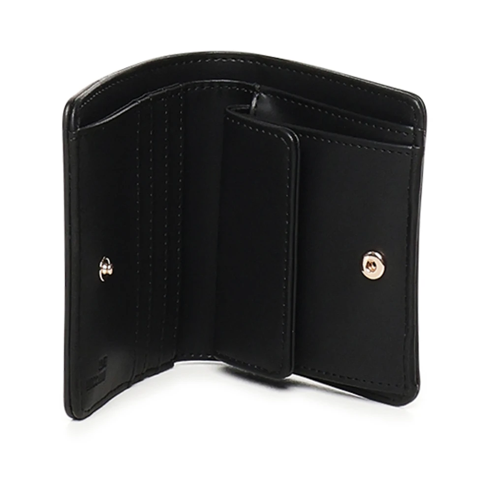 Love Moschino Zwarte Portemonnee met Gouden Logo Black Dames