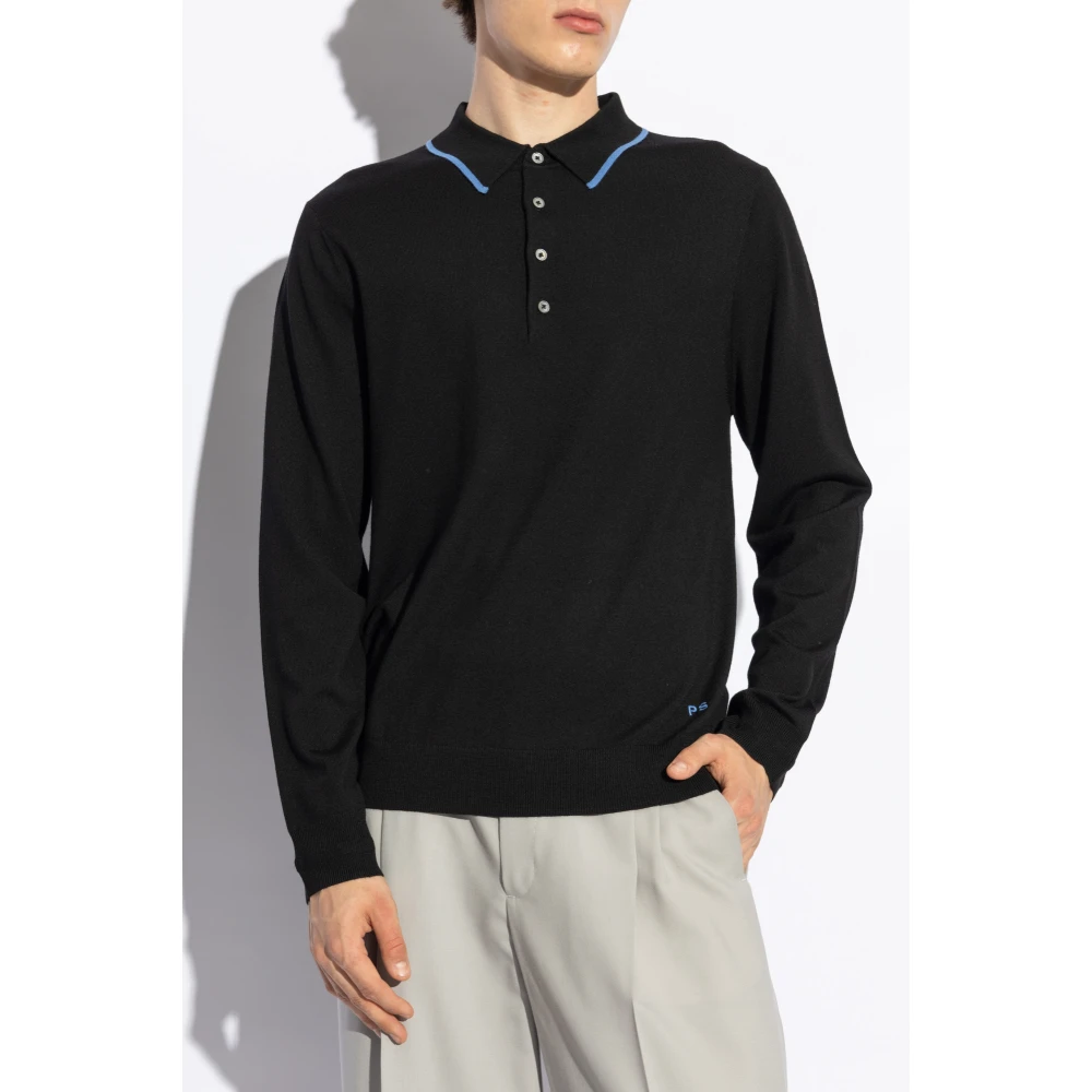PS By Paul Smith Polo Sweater Black Heren