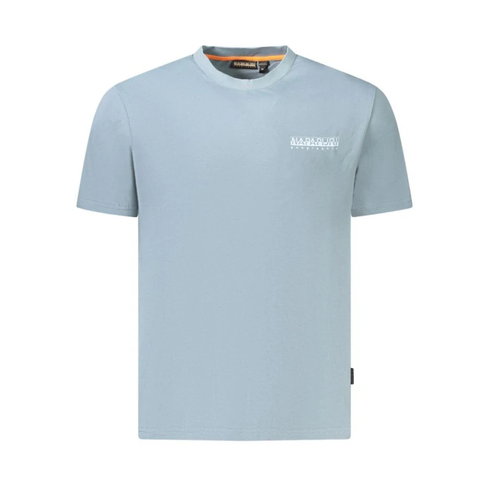Napapijri Men's Blue T-Shirts, M, Short Sleeves Cotton T-Shirt