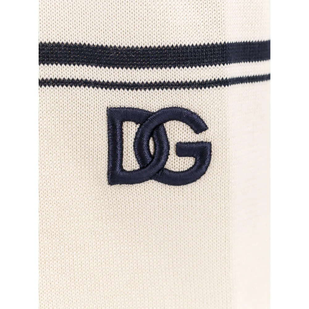 Dolce & Gabbana Geborduurd Logo Viscose Polo Shirt Multicolor Heren
