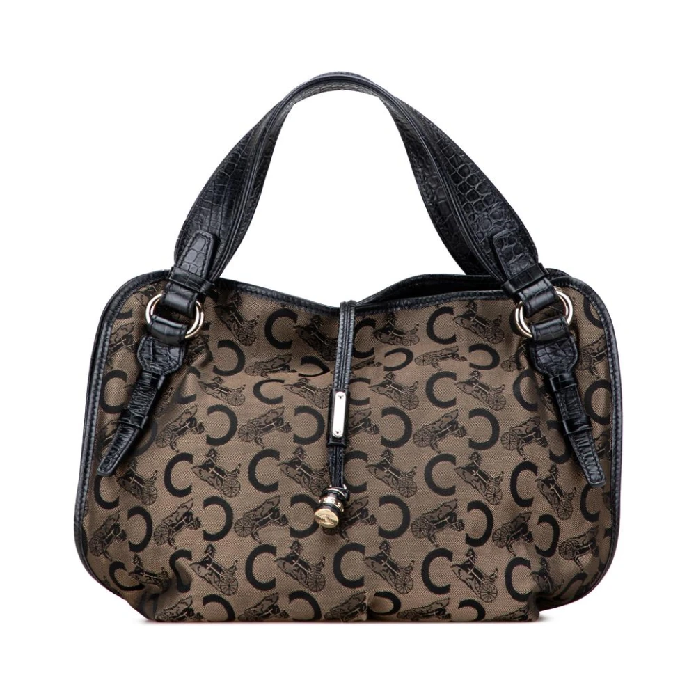 Celine Vintage Women's Brown Pre-Owned Patterned Textile Handbag