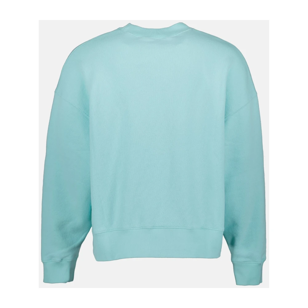 Palm Angels Haai Gebroken Sweatshirt Lange Mouw Logo Blue Heren