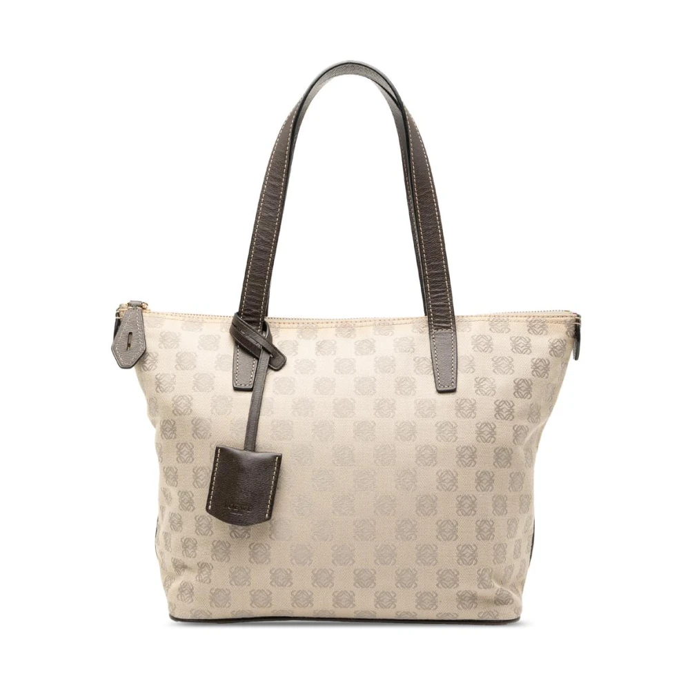 Loewe Pre-Owned Women's Brown Pre-Owned Structured Handle Tote Bag