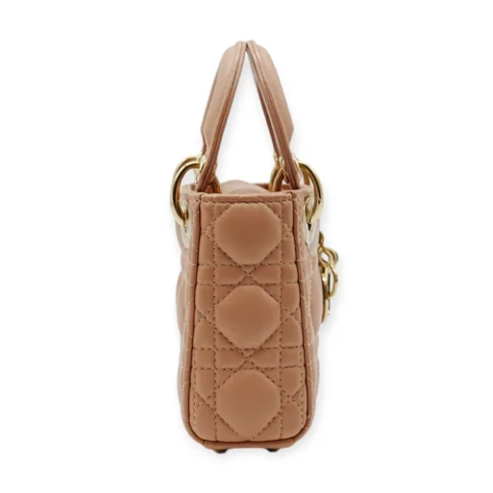Dior Vintage Pre-owned Leather dior-bags Pink Dames