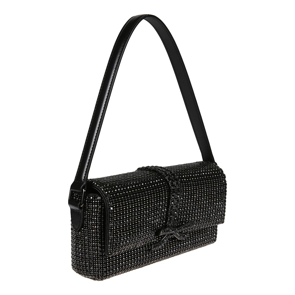 Self Portrait Schitterende Chainmail Baguette Tas Black Dames