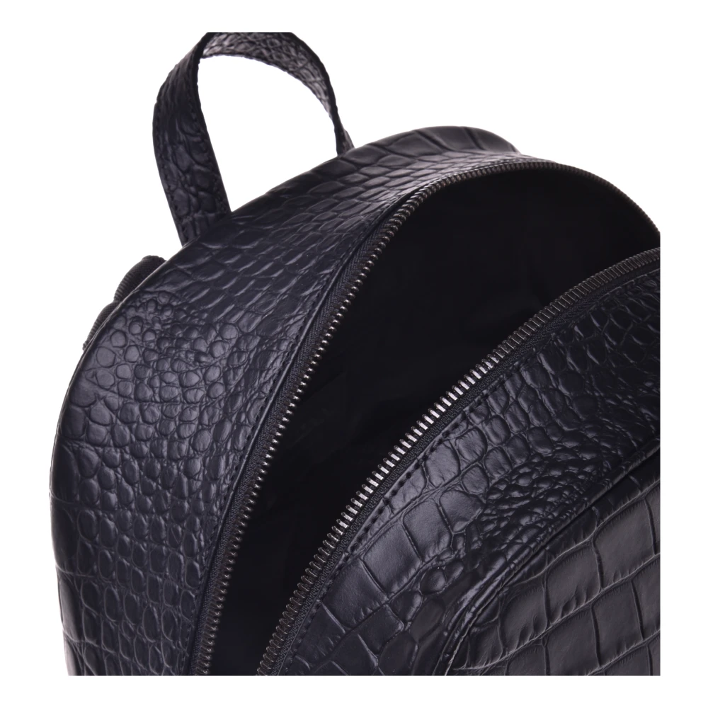 Baldinini Backpack in black crocodile print Black Heren