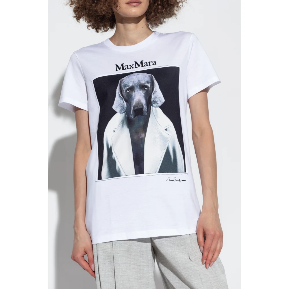Max Mara Top 'Cipria' White Dames