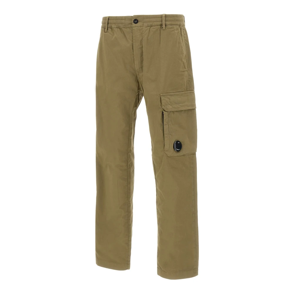 C.p. Company Men's Green Stretch Sateen Cargo Trousers